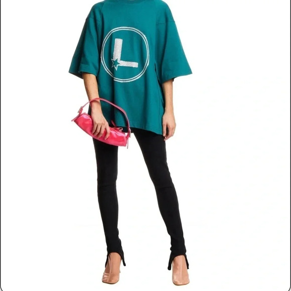 Lourdes NYC black ribbed leggings with straps size xs - Picture 4 of 4